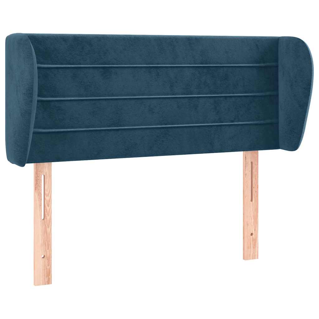 Vidaxl hoofdbord met randen 103x23x78 88 cm fluweel donkerblauw