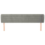 Vidaxl hoofdbord met randen 163x23x78 88 cm fluweel lichtgrijs