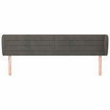 Vidaxl hoofdbord met randen 163x23x78 88 cm fluweel donkergrijs