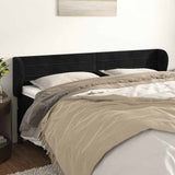 Vidaxl hoofdbord met randen 163x23x78 88 cm fluweel zwart