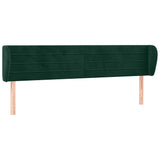 Vidaxl hoofdbord met randen 183x23x78 88 cm fluweel donkergroen