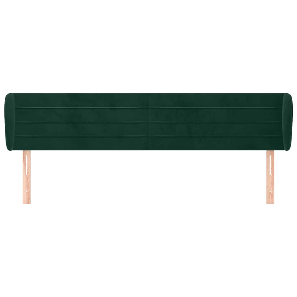 Vidaxl hoofdbord met randen 183x23x78 88 cm fluweel donkergroen