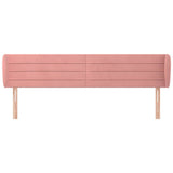 Vidaxl hoofdbord met randen 183x23x78 88 cm fluweel roze