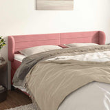 Vidaxl hoofdbord met randen 183x23x78 88 cm fluweel roze