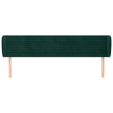 Vidaxl hoofdbord met randen 203x23x78 88 cm fluweel donkergroen