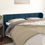 Vidaxl hoofdbord met randen 203x23x78 88 cm fluweel donkerblauw