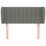 Vidaxl hoofdbord met randen 93x23x78 88 cm stof donkergrijs