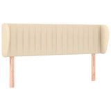 Vidaxl hoofdbord met randen 147x23x78 88 cm stof crèmekleurig
