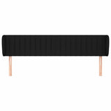 Vidaxl hoofdbord met randen 163x23x78 88 cm stof zwart