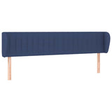 Vidaxl hoofdbord met randen 163x23x78 88 cm stof blauw