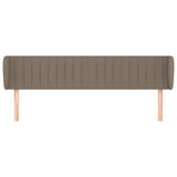 Vidaxl hoofdbord met randen 203x23x78 88 cm stof taupe