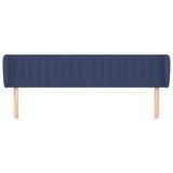 Vidaxl hoofdbord met randen 203x23x78 88 cm stof blauw