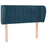 Vidaxl hoofdbord met randen 103x23x78 88 cm fluweel donkerblauw