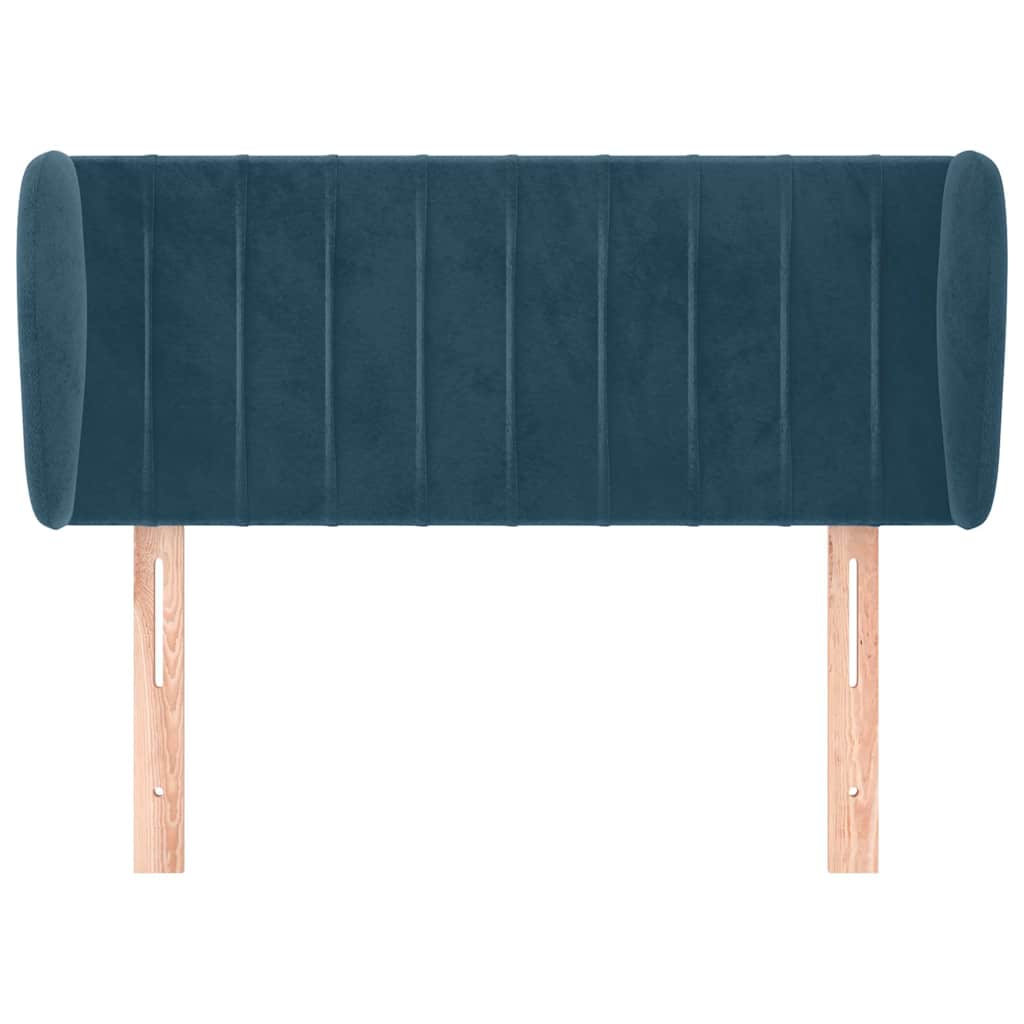 Vidaxl hoofdbord met randen 103x23x78 88 cm fluweel donkerblauw
