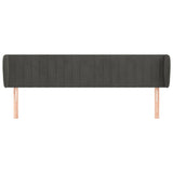 Vidaxl hoofdbord met randen 163x23x78 88 cm fluweel donkergrijs