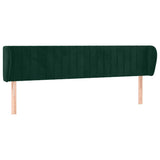 Vidaxl hoofdbord met randen 163x23x78 88 cm fluweel donkergroen