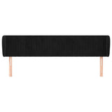 Vidaxl hoofdbord met randen 183x23x78 88 cm fluweel zwart