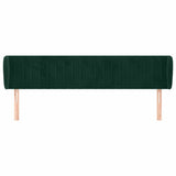 Vidaxl hoofdbord met randen 183x23x78 88 cm fluweel donkergroen