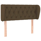 Vidaxl hoofdbord met randen 93x23x78 88 cm stof donkerbruin