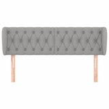 Vidaxl hoofdbord met randen 147x23x78 88 cm stof lichtgrijs