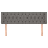 Vidaxl hoofdbord met randen 163x23x78 88 cm stof donkergrijs