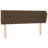 Vidaxl hoofdbord met randen 163x23x78 88 cm stof donkerbruin
