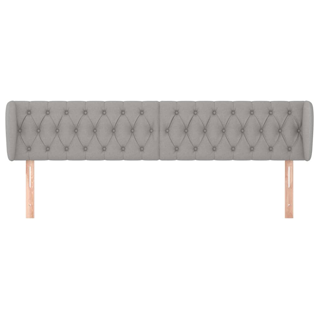 Vidaxl hoofdbord met randen 183x23x78 88 cm stof lichtgrijs