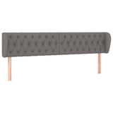 Vidaxl hoofdbord met randen 183x23x78 88 cm stof donkergrijs