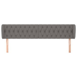 Vidaxl hoofdbord met randen 203x23x78 88 cm stof donkergrijs