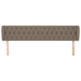 Vidaxl hoofdbord met randen 203x23x78 88 cm stof taupe