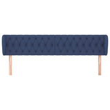Vidaxl hoofdbord met randen 203x23x78 88 cm stof blauw