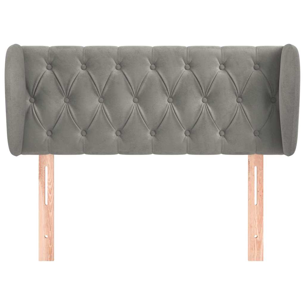 Vidaxl hoofdbord met randen 93x23x78 88 cm fluweel lichtgrijs