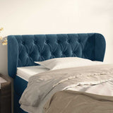 Vidaxl hoofdbord met randen 93x23x78 88 cm fluweel donkerblauw