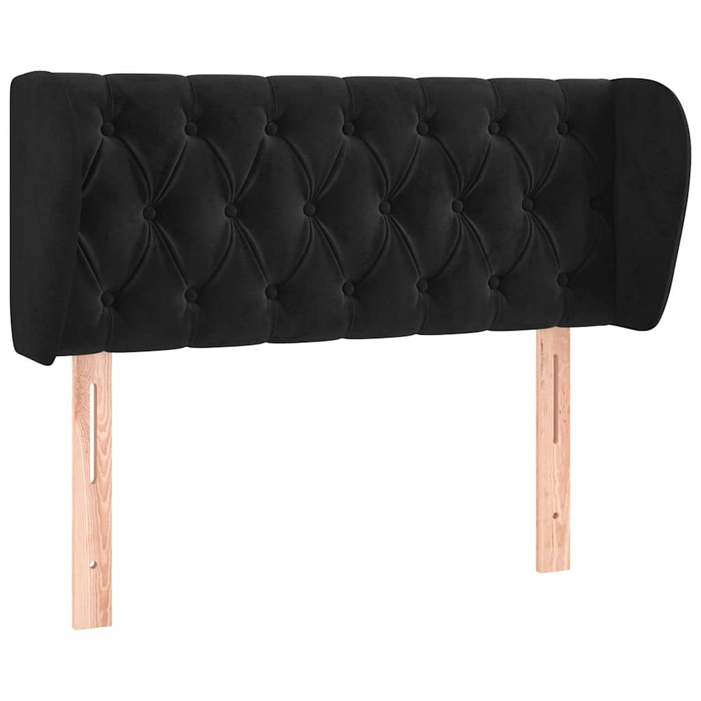 Vidaxl hoofdbord met randen 103x23x78 88 cm fluweel zwart