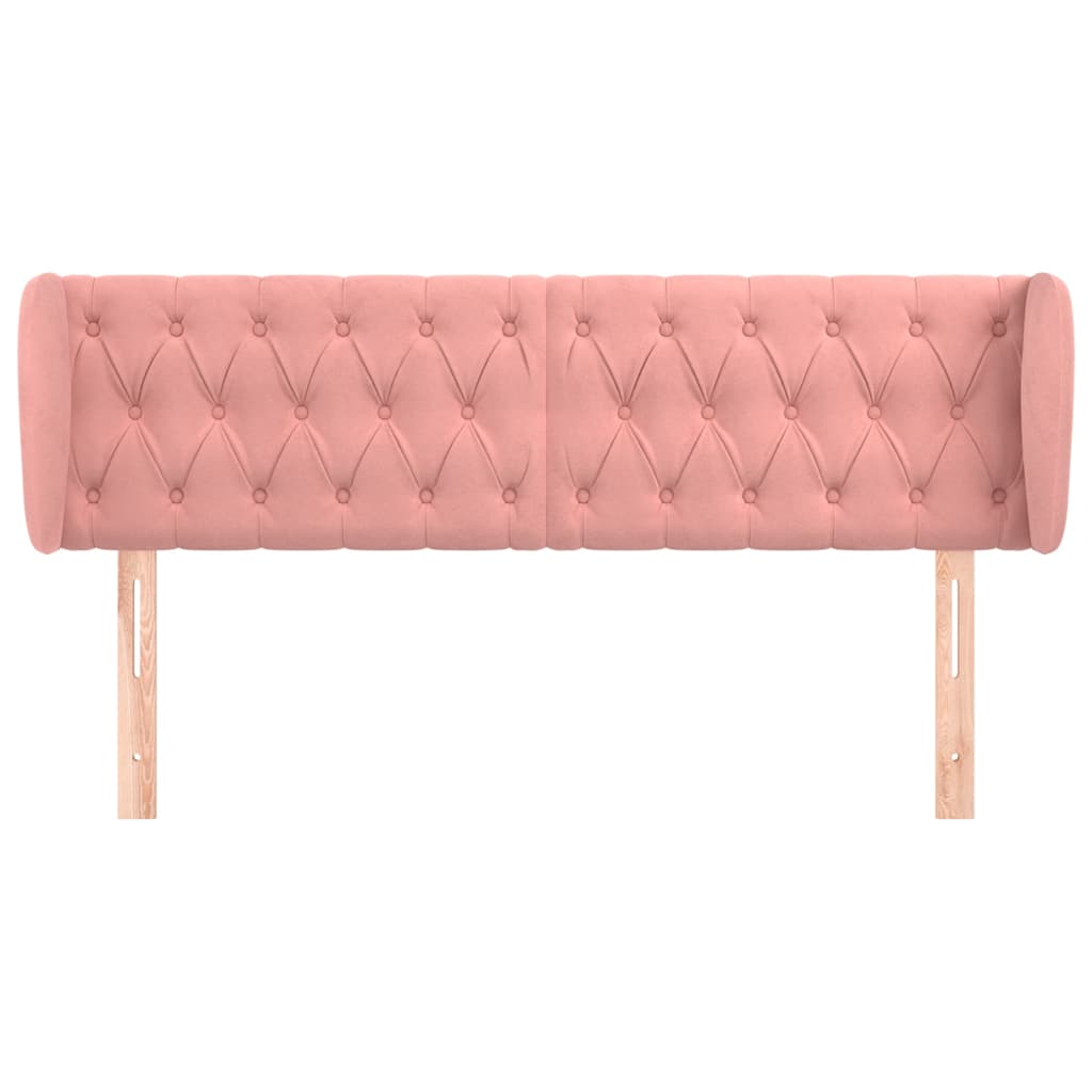 Vidaxl hoofdbord met randen 147x23x78 88 cm fluweel roze