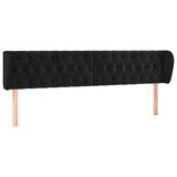 Vidaxl hoofdbord met randen 183x23x78 88 cm fluweel zwart