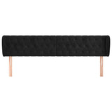 Vidaxl hoofdbord met randen 203x23x78 88 cm fluweel zwart
