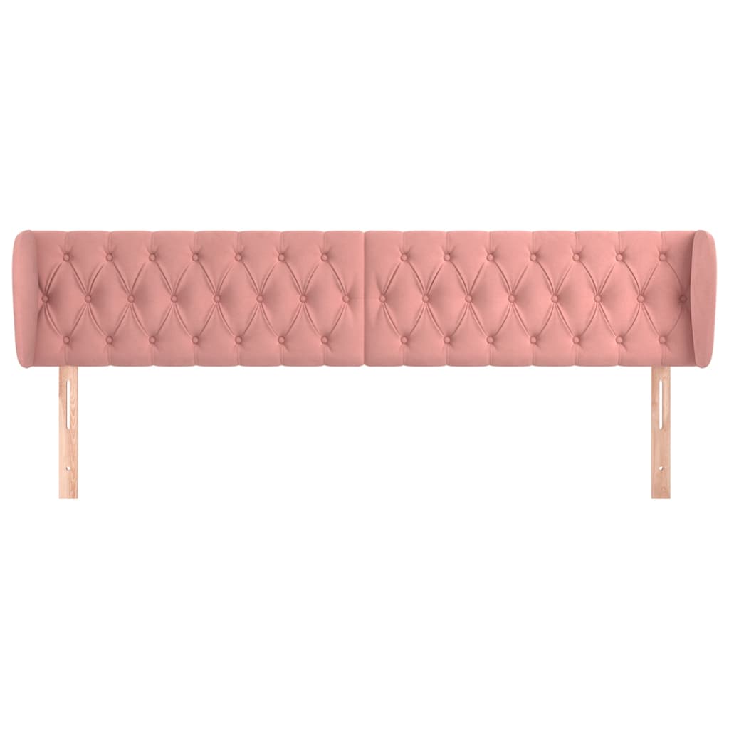Vidaxl hoofdbord met randen 203x23x78 88 cm fluweel roze