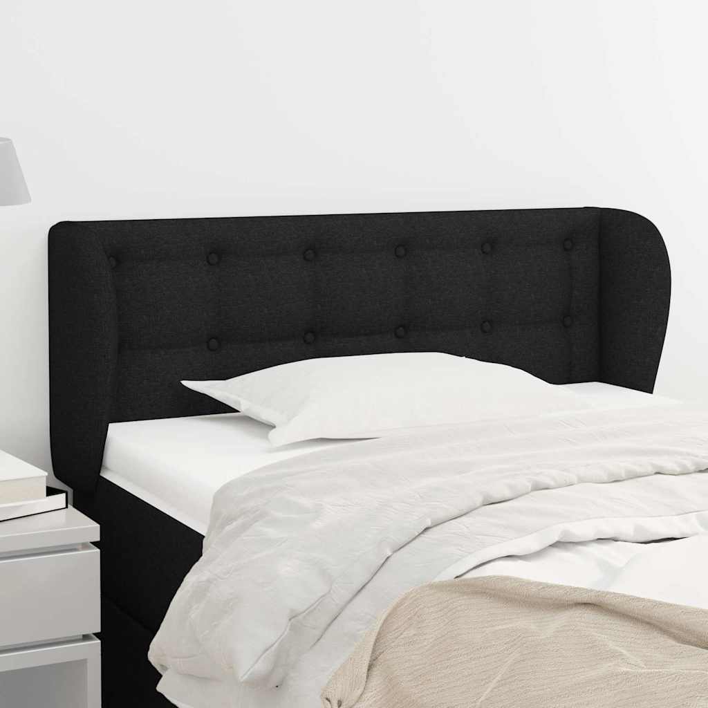 Vidaxl hoofdbord met randen 83x23x78 88 cm stof zwart
