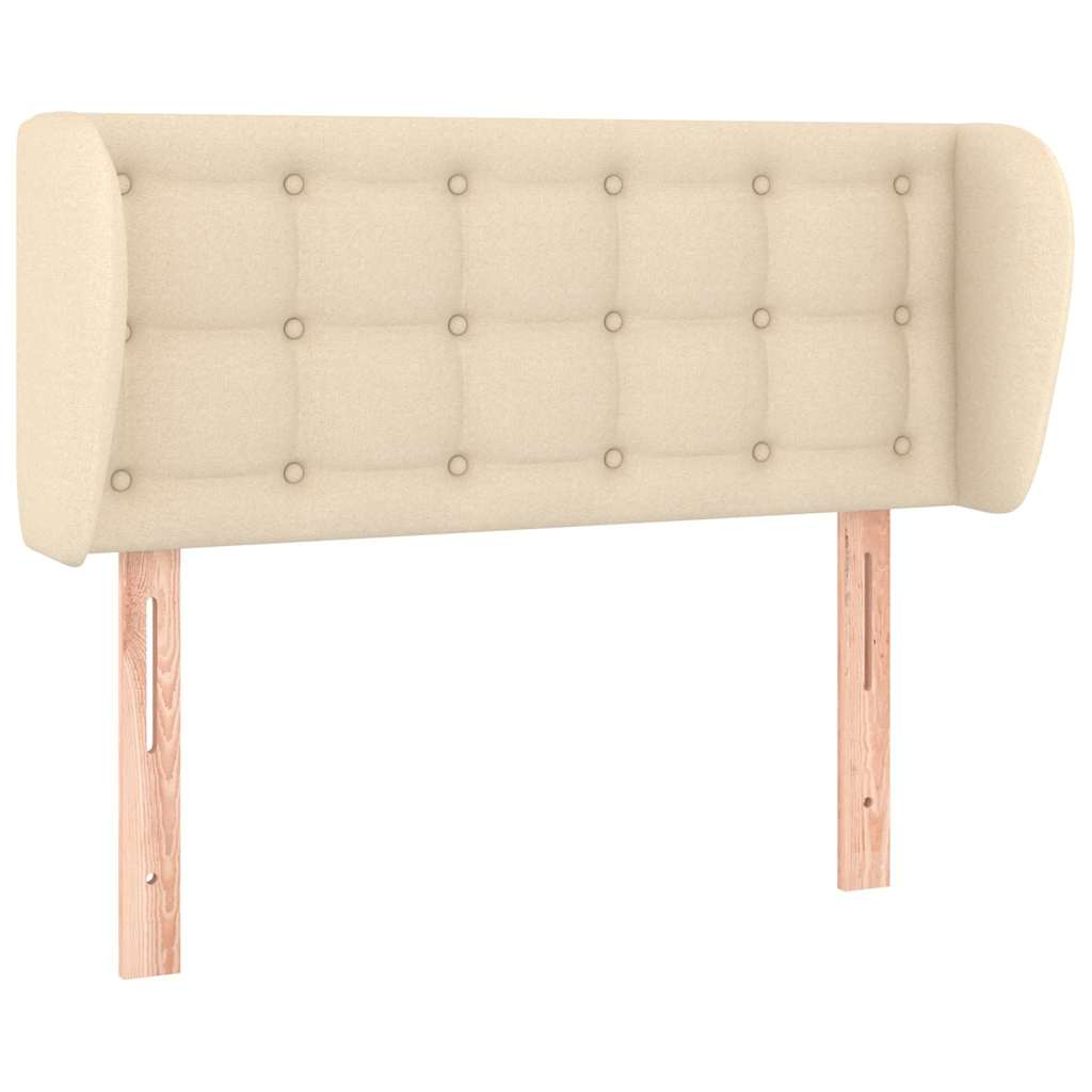 Vidaxl hoofdbord met randen 83x23x78 88 cm stof crèmekleurig