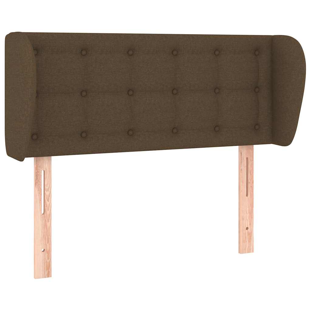 Vidaxl hoofdbord met randen 103x23x78 88 cm stof donkerbruin