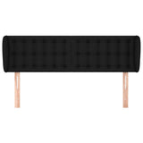 Vidaxl hoofdbord met randen 147x23x78 88 cm stof zwart