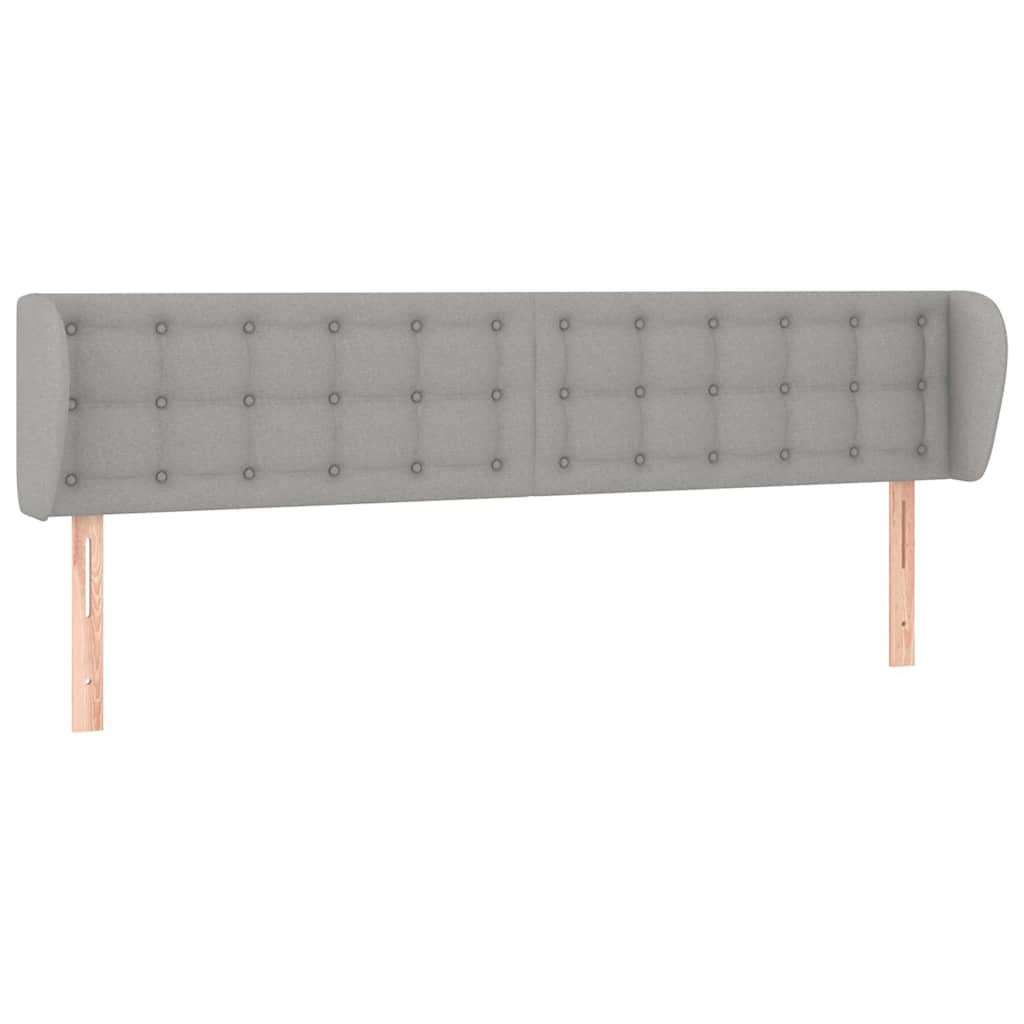 Vidaxl hoofdbord met randen 163x23x78 88 cm stof lichtgrijs