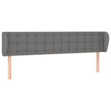 Vidaxl hoofdbord met randen 163x23x78 88 cm stof donkergrijs