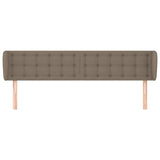 Vidaxl hoofdbord met randen 163x23x78 88 cm stof taupe