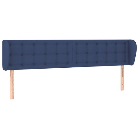 Vidaxl hoofdbord met randen 163x23x78 88 cm stof blauw