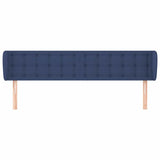 Vidaxl hoofdbord met randen 163x23x78 88 cm stof blauw