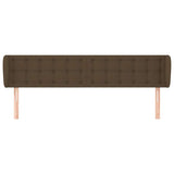 Vidaxl hoofdbord met randen 183x23x78 88 cm stof donkerbruin