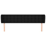 Vidaxl hoofdbord met randen 203x23x78 88 cm stof zwart