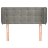 Vidaxl hoofdbord met randen 83x23x78 88 cm fluweel lichtgrijs